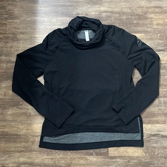 adidas Tops - adidas funnel neck black sweat shirt